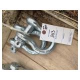 Pair of Landhonor Unused 7/8in 6.5 ton Anchor Shac