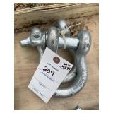 Pair of Landhonor Unused 1in 8.5 ton Anchor Shackl