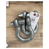 Pair of Landhonor Unused 1in 8.5 ton Anchor Shackl