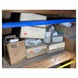 BLUE RIBBON, SHELF WITH ASSORTED MIRRORS, BRACKETS