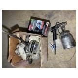 BOX WITH PNEUMATIC SANDER PNEUMATIC PAINT SPRAYER