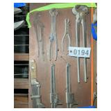 GROUP OF VINTAGE ADJUSTABLE WRENCHES, ONE FORD AND