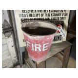 GROUP INCLUDING VINTAGE FIRE BUCKET DANGER NO SMOK