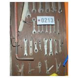 GROUP OF MISC VINTAGE TOOLS, SMALL WRENCHES, PUNCH