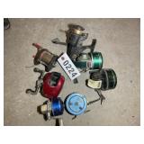 GROUP OF MISC FISHING REELS, MARTIN, JOHNSON, HEDD
