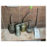 GROUP OF VINTAGE OILING CANS