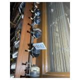 GROUP OF FIVE VINTAGE ZEBCO FISHING REELS, MODEL 2