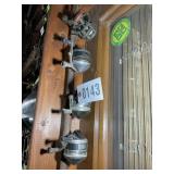 GROUP OF FISHING REELS 3 ZEBCO ONE OTHER MODEL 33