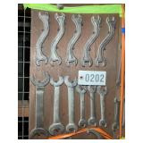 GROUP OF VINTAGE OPEN END, AND S WRENCHES