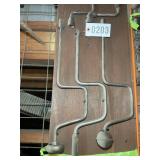 GROUP OF 5 VINTAGE CRANK HANDLES, WALDEN, WORCESTE