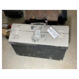 LARGE METAL TOOL BOX EMPTY