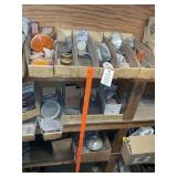 CONTENTS OF SHELF ORANGE RIBBON, ASSORTED LENSE CO