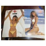 PAIR OF WURTH OVERSIZED PINUP/SWIMSUIT CALENDARS,
