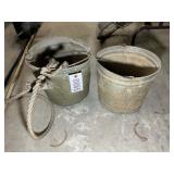 PAIR OF GALVANIZED WELL BUCKETS