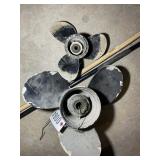 GROUP INCLUDING FISHING GIG, CANE FISHING POLE AND