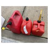 GROUP OF GAS CANS