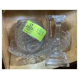 CONTENTS OF CABINET MIDDLE RIGHT SHELF CLEAR GLASS