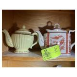 CONTENTS ON TOP SHELF OF CABINET BIRD THEMED TEA P