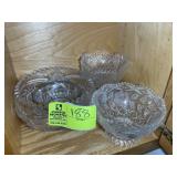 CONTENTS OF CABINET BOTTOM RIGHT SHELF CLEAR GLASS