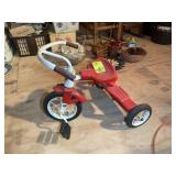 RED AND WHITE TRICYCLE
