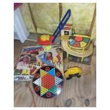 GROUP OF VINTAGE TOYS, FISHER PRICE PARKING GARAGE