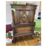 TWO DRAWER ONE DOOR CHINA CABINET 40 IN X 18 IN BY