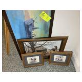 GROUP OF FRAMED WALL ART CHICKEN, FARMHOUSE, AIRCR
