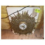 GROUP OF DECORATIVE ITEMS, NEW HAVEN CLOCK 28 IN D