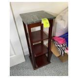 PLANT STAND WITH MARBLE TOP 12 INCHES BY 12 IN BY
