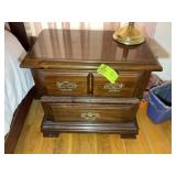 TWO DRAWER NIGHT STAND, 26 IN X 15 IN X 25.5 IN