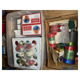 LARGE GROUP OF CHRISTMAS DECOR, ORNAMENTS, BASKETS