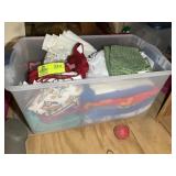 TOTE WITH TOWELS AND RAGS