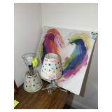 PAIR OF TABLETOP LAMPS APPROXIMATELY 16 IN TALL AN