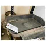 LARGE CAST IRON FISH FRY PAN, MARKED MADE IN USA,