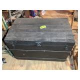 LARGE VINTAGE TRUNK, 40 IN X 24 IN X 27 IN