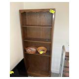LARGE FIVE-TIER WOODEN BOOKSHELF 32 1/2 IN X 12 1/