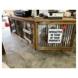 LARGE THREE PIECE COUNTERTOP DISPLAY, ON WHEELS. U