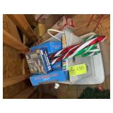 GROUP OF CHRISTMAS LIGHTS, CANDY CANES, ETC