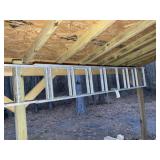 ALUMINUM EXTENSION LADDER APPEARS TO BE 14 FT MISS