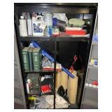 CONTENTS OF METAL CABINET, PAPER TOWELS, AUTO PAIN