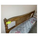 FULL SIZE BED FRAME, WEAR TO HEADBOARD, NEEDS REFI