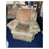 MICROSUEDE RECLINING SWIVEL ROCKER