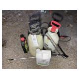 PAIR OF PUMP SPRAYERS AND HERBICIDES