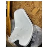 INFLATABLE BOAT LIFE JACKET AND WOODEN PADDLE