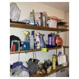 CONTENTS OF SHELVES IN LAUNDRY ROOM, CLEANING SUPP