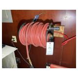 AIR HOSE REEL WITH HOSE AND PRESSURE GAUGES