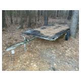 HOMEMADE SINGLE AXLE TRAILER, WOOD DECK APPROXIMAT