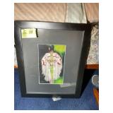 FRAMED AND MATTED PRINT TITLED CHIPPEWA POW WOW BY