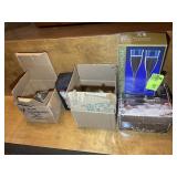 GROUP OF ASSORTED GLASSWARE, CHEESE DISH, ICE CREA