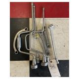 GROUP OF TOOLS, SPEED HANDLE, WRENCHES, SOME CRAFT